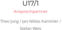 U17/1 Ansprechpartner Theo Jung / Jan-Niklas Kammler / Stefan Weis